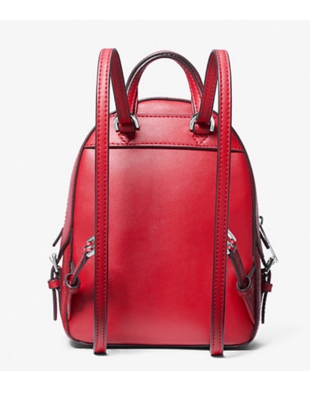 Michael Kors Red Pebbled Leather Mini Backpack Crossbody - Picture 3 of 4